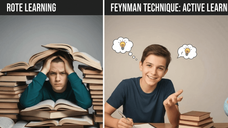 Feynman technique vs rote learning (1) Comparison of Feynman Technique and rote learning study methods