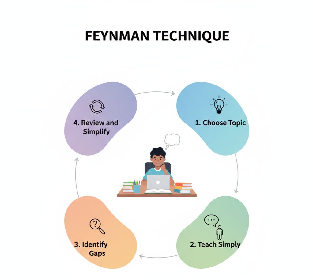 steps of feynman technique (1) four steps of Feynman technique