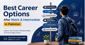 Student exploring career options after matric and intermediate in Pakistan