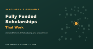 Student reviewing a fully funded scholarships opportunity